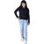Kid Kupboard Regular-Fit Girl's Cotton Dark Blue Sweatshirt, Full-Sleeves, Pack of 1