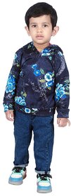 Kid Kupboard Regular-Fit Baby Boy's Cotton Dark Blue Hoodie, Full-Sleeves, Pack of 1