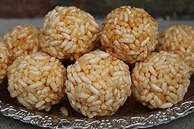 Lazy Shoppy Puffed Rice Jaggery Laddu  Murmura Laddu ( 12 Laddus in 1 Pack)  Makar Sankranti Special  Diwali Special