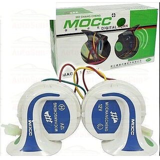 MOCC Universal Horn Applicable For Cars  Two Wheelers - Set of 2 (High  Low Tone)