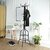 Locomoto Solid Metal 7 Hook Coat Hanger Clothes Stand Hanging Pole Wrought Iron Rack Standing Shelf Unit with Shoes Rack