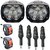 Motorcycle Bike LED Headlight Fog Light 9 LED Cap 2 PCS + 2 ON/Off Switch + 4 PCS DUK Indicator Light