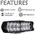 16LED 24W Fog Light Bar Auxiliary Headlight Water Resistant Beam Light Anti-Fog Spot Lights with Switch for All Vehicles,Two Wheeler,Bikes,Cars - (Single Unit)