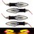 Universal Motorcycle Neon LED Long Arrow Turn Signal Light Indicator for Bajaj Pulsar 180F (Yellow Red, Pack of 4)