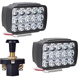                       Bike Led Fog Light 15 Led 2 Fog Lights With Push Button                                              