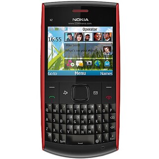 (Refurbished) Nokia X2-01 (Single SIM, 2.4 Inch Display, Red) - Superb Condition, Like New