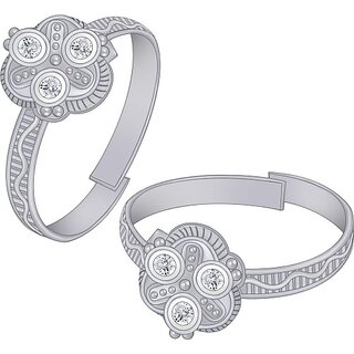 SILVER SHINE Exclusive New Latest Designs Silver Bichhiya Alloy Toe Ring Alloy Silver Plated Toe Ring
