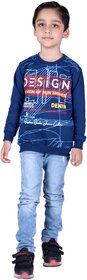 Kid Kupboard Cotton Full-Sleeves Sweatshirt for Boys (Blue)