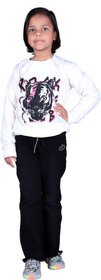 Kid Kupboard Cotton Full-Sleeves Sweatshirt for Girls (White)