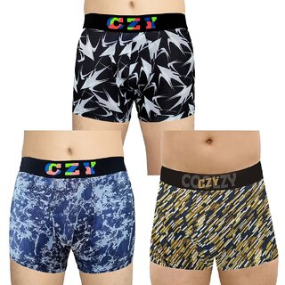                       Coolzy Comfortable Universal Collection Cotton & Nylon Printed Combo Underwear                                              