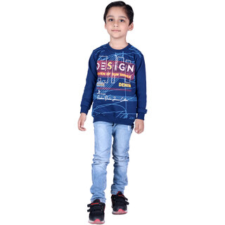                       Kid Kupboard Cotton Full-Sleeves Sweatshirt for Boys (Blue)                                              