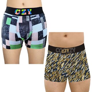                       Coolzy Comfortable Universal Collection Cotton & Nylon Printed Combo Underwear                                              
