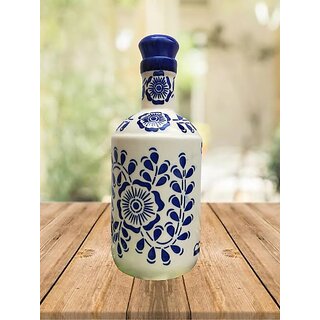                       Artfire Studio Blue White Floral Ceramic Oil Dispenser 1000 Ml for Kitchen,Oil Bottle,Oil Sprayer,Vinegar Bottle                                              