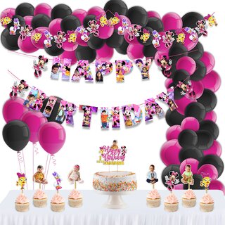                       Customized/Personalized -Minnie Mouse Birthday Theme Decoration                                              