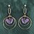 SILVER SHINE Glitzy Purple Alloy Drops & Danglers