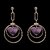 SILVER SHINE Glitzy Purple Alloy Drops & Danglers