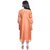 Adah womens orange colour embroidery festiveewra straight kurti- 10007