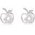 SILVER SHINE DOUBLE ROUND HANGING Silver Stud Earring