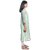 Adah womens embroidery green colour partywear chanderi fabric straight kurti-10010