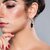 Silver Shine 92.5 Streling Silver Black Oval Shape Silver Earring For Women & Girls Silver Drops & Danglers