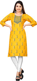 Sharda Creation Mustard Colour Printed Kurti