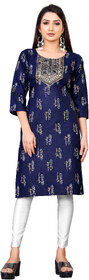 Sharda Creation Navy Blue Colour Printed Kurti