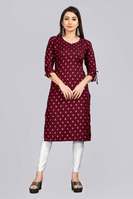 Sharda Creation  Maroon Colour  Foil Printed Kurti