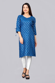 Sharda Creation  Blue Colour  Foil Printed Kurti