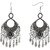 SILVER SHINE Superb Chandbali with Danglers Alloy Drops & Danglers