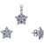 SILVER SHINE Sterling Silver Jewel Set  (White)