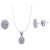 SILVER SHINE Sterling Silver Jewel Set  (White)