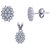 SILVER SHINE Sterling Silver Jewel Set  (White)