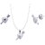 SILVER SHINE Sterling Silver Jewel Set  (Silver)