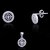 SILVER SHINE Sterling Silver Jewel Set  (White)