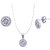 SILVER SHINE Sterling Silver Jewel Set  (White)