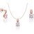SILVER SHINE ROSE GOLD SINGLE DIAMOND PENDENT SET Silver Pendant Set