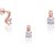 SILVER SHINE ROSE GOLD SINGLE DIAMOND PENDENT SET Silver Pendant Set