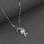 Silver Shine Silver Plated Chain With Stylish Heart Shape Solitaire Diamond Pendant For Women Alloy Chain