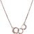SILVER SHINE THREE INTERLOCKING ROSE GOLD CHAIN Silver Chain