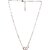 SILVER SHINE THREE INTERLOCKING ROSE GOLD CHAIN Silver Chain