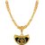 Silver Shine Gold Plated Fancy Look Designer Necklace Shiva OMPendant Chain Jewellery For Man And Boy Gold-plated Alloy