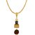 Silver Shine Gold Plated Designer Look Necklace Om Pendant Chain Jewellery For Man And Boy Gold-plated Alloy