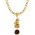 Silver Shine Classic Look Gold Plated designer Necklace Shiva Bholenath Mahadev Pendant Chain Jewellery For Man And Boy Gold-plated Alloy