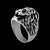 Silver Shine Stainless Steel Black Lion Face Ring For Boys and Men Alloy, Stainless Steel Silver Plated Ring