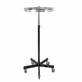 Locomoto Single Circle Height adjustable Rotatable Garment Clothing Hanger Stand for store, Cloth Stand Home and Display