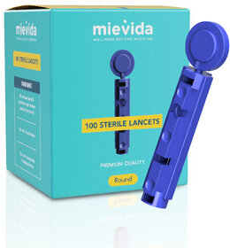 Mievida Sterile Round Type Lancets 100 pcs, Fits Only To Round Lancing Devices