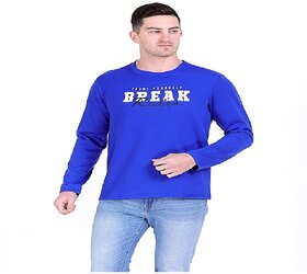 29K Men's Blue Cotton Fleece Printed Sweatshirt (FDMSWTS_NW_07)