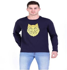 29K Men's Navy Blue Cotton Fleece Printed Sweatshirt (FDMSWTS_NW_01)