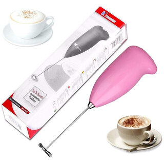 Electric Hand Blender Milk Wand Mixer Frother for Latte Coffee,Milk, Egg Beater(Pink,Pack of 1)