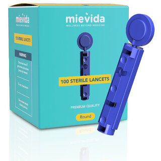 Mievida Sterile Round Type Lancets 100 pcs, Fits Only To Round Lancing Devices